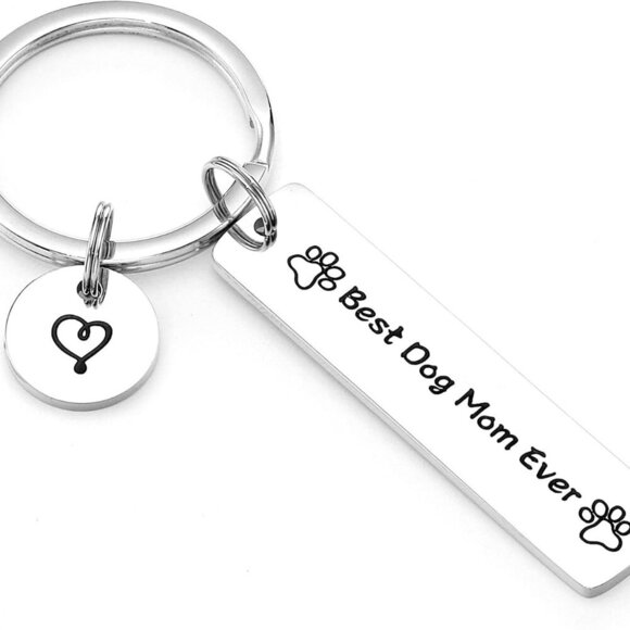 Other - Dog Mom Keychain Pet Mom Gifts Animal Lover Gifts Best Dog Mom Ever Keychain